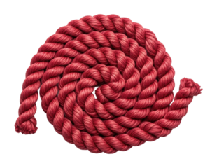 Rope coiling technique workshop tutorial isolated on transparent background