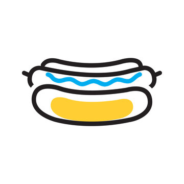 Vector multi color icon for Hotdog