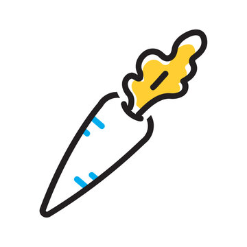 Vector multi color icon for Carrot
