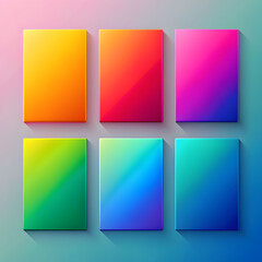 set of multicolor gradients