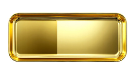 Highly reflective golden luxury tray with elegant rounded corners creates a sophisticated aesthetic perfect for awards, product displays, or premium branding materials.