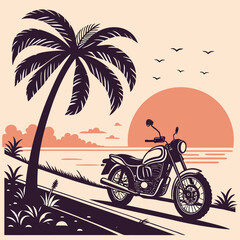 silhouette of a motorcycle