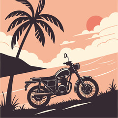 motorcycle on the beach
