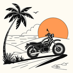 motorcycle on the beach