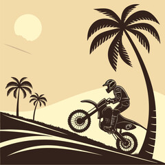 silhouette of a man on a bicycle