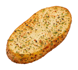 Baked seasoned potato slice kitchen food isolated on transparent background