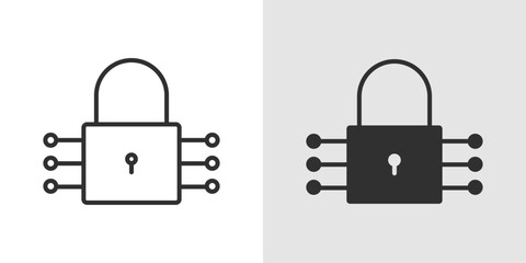 Data Encryption Icon symbolizing protected information, secure data transfer, privacy, and digital security across networks and systems.