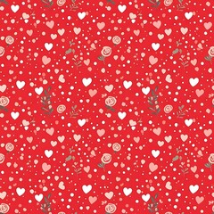 Red Valentine's Day Heart Pattern