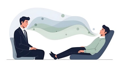 World Hypnotism Day Illustration Professional Hypnotist Relaxed Subject Focus Suggestion Editorial