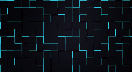 Abstract Futuristic Neon Grid Technology Background