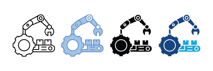 Industrial Automation Icon Set Multiple Style Collection

