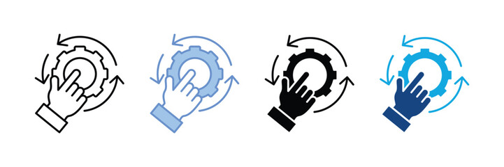 Operation Icon Set Multiple Style Collection
