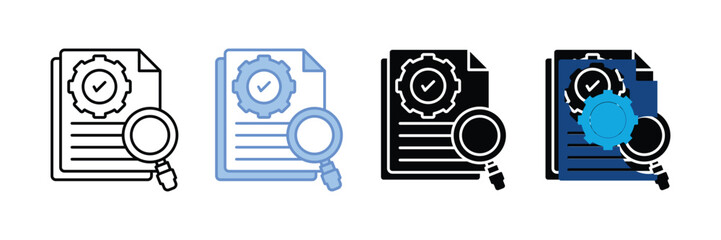 Quality Check Icon Set Multiple Style Collection
