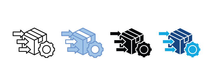 Logistics Process Icon Set Multiple Style Collection
