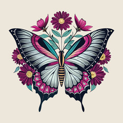 Abstract Vector Floral flower for cloth Printing.