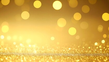 パーティや結婚式イメージ　金色のキラキラ高級感正月背景と丸ボケが輝く華やかな光景	