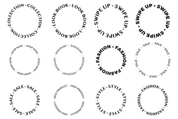 Round Set Typography  marks forming a clean modern and eye catching promotional badge suitable for festive marketing themes