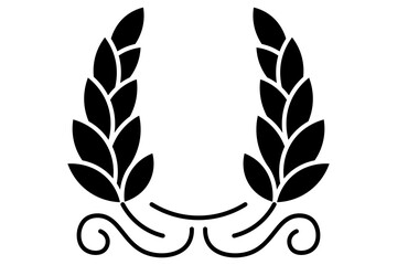 Floral laurel wreath frame silhouette for certificates invitations and elegant borders PNG  laurel...