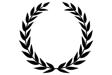 Floral laurel wreath frame silhouette for certificates invitations and elegant borders PNG  laurel...