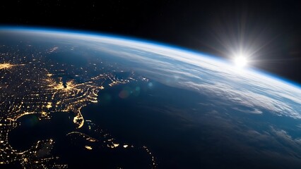 A Stunning View of Planet from Space, Nature's Beauty, Cosmic Perspective