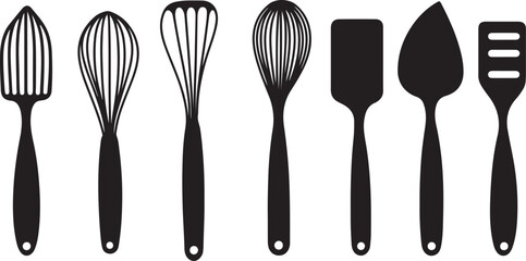 Set of silver silverware including a fork, spoon, and knife isolated on white background, featuring professional kitchen cutlery and stainless steel metal flatware for restaurant dining