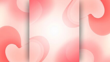 Soft Blurred Pink and White Abstract Heart Shapes on Light Gradient Background