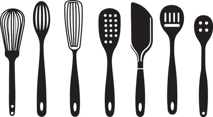 A shiny set of steel silverware including a fork, spoon, and knife is isolated on a white background, representing essential kitchen cutlery tools for dinner and restaurant dining