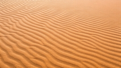 Top-down view of rippled desert sand concept. Rippling sandy textures create a mesmerizing desert landscape.