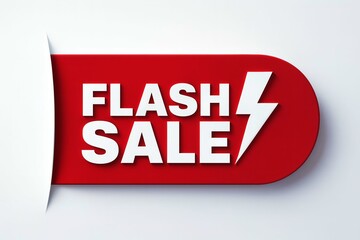 Flash sale banner with lightning bolt symbol