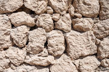 abstract part of an old fence of stone