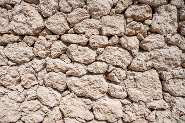 abstract part of an old fence of stone