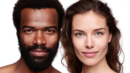 Detailed portrayal of skin, pores, freckles, and natural imperfections. Uses soft lighting and light makeup. Suitable for skincare, cosmeceutical, and skin health advertising.