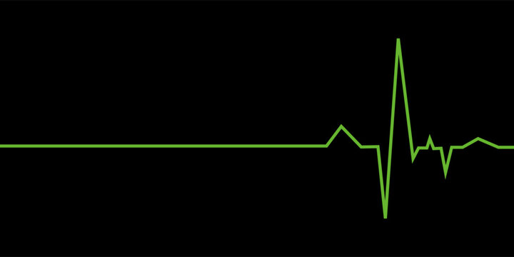 green line on black background