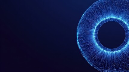 An ethereal abstract art piece featuring a glowing energy ring, evoking a sense of technological advancement and future possibility.  ..Created with Generative AI, not depicting real subjects.