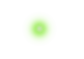 Vibrant neon green glowing orb graphic element featuring strong luminosity and textured energy radiating against a stark black background canvas space