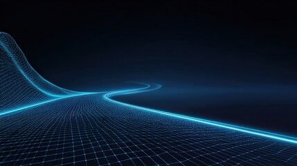 An abstract, illuminated network, evokes a sense of connectivity and digital progress. A luminous trail meanders. ..Created with Generative AI, not depicting real subjects.