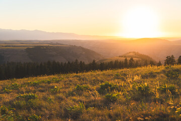 Grassy Buttes In Sunset Backcountry