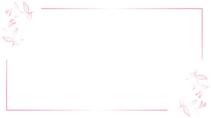 pink frame with flowers