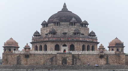 India, Bihar, Sasaram, View of Tomb of Sher Shah Suri of Sur Empire, the 16th Century Mausoleum.