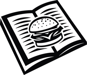burger menu design icon Black silhouette vector illustration on transparent background