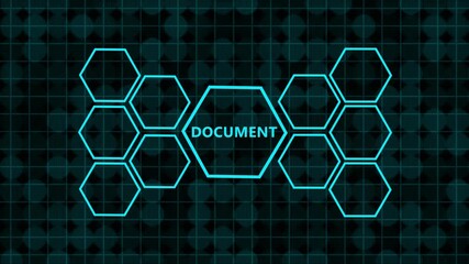  A digital document with various icon symbolizes compliance and regulatory adherence in the realm  video showcasing a futuristic network connection concept with various icons 