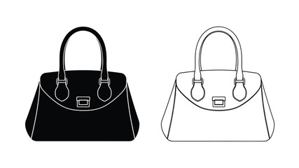Two handbags one dark and one light presented as a striking silhouette © Sogir