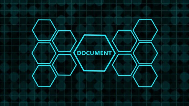  A digital document with various icon symbolizes compliance and regulatory adherence in the realm  video showcasing a futuristic network connection concept with various icons 
