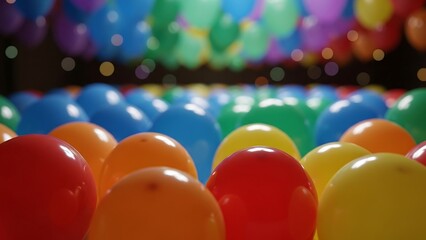 Colorful balloons in a festive arrangement.