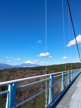 三島スカイウォークから見る富士山（静岡：三島）