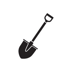 Shovel icon on white back ground