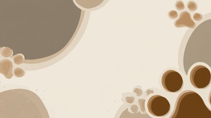 This banner showcases a minimalist design focused on pet care, using neutral colors and simple shapes to attract attention in advertising.