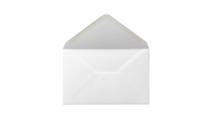 White envelope with pointed top isolated on transparent background