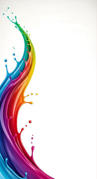 Dynamic Rainbow Page Page Page Page Page Color S Page Kaj Page Page spl Page A Page splashing against a clean white background viewed from a straightforward perspective