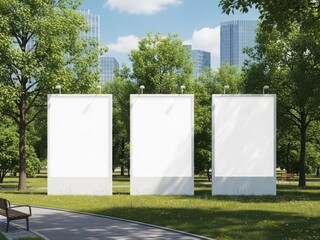 blank poster on the street